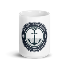 Load image into Gallery viewer, Blue Anchor Coffee Roasters White glossy mug