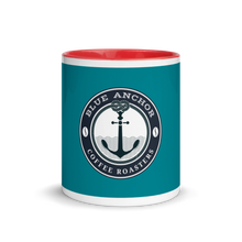 Load image into Gallery viewer, Blue Anchor Coffee Roasters Mug with Color Inside
