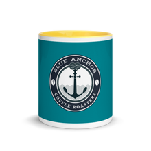 Load image into Gallery viewer, Blue Anchor Coffee Roasters Mug with Color Inside
